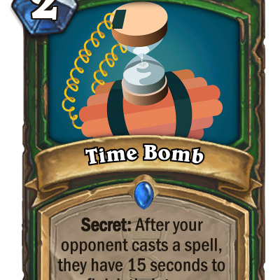 Time Bomb - A silly trap that will cause your enemy to panic after they play a spell.